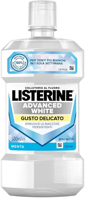 Johnson & Johnson Listerine Advanced White Gusto Delicato Collutorio 500ml