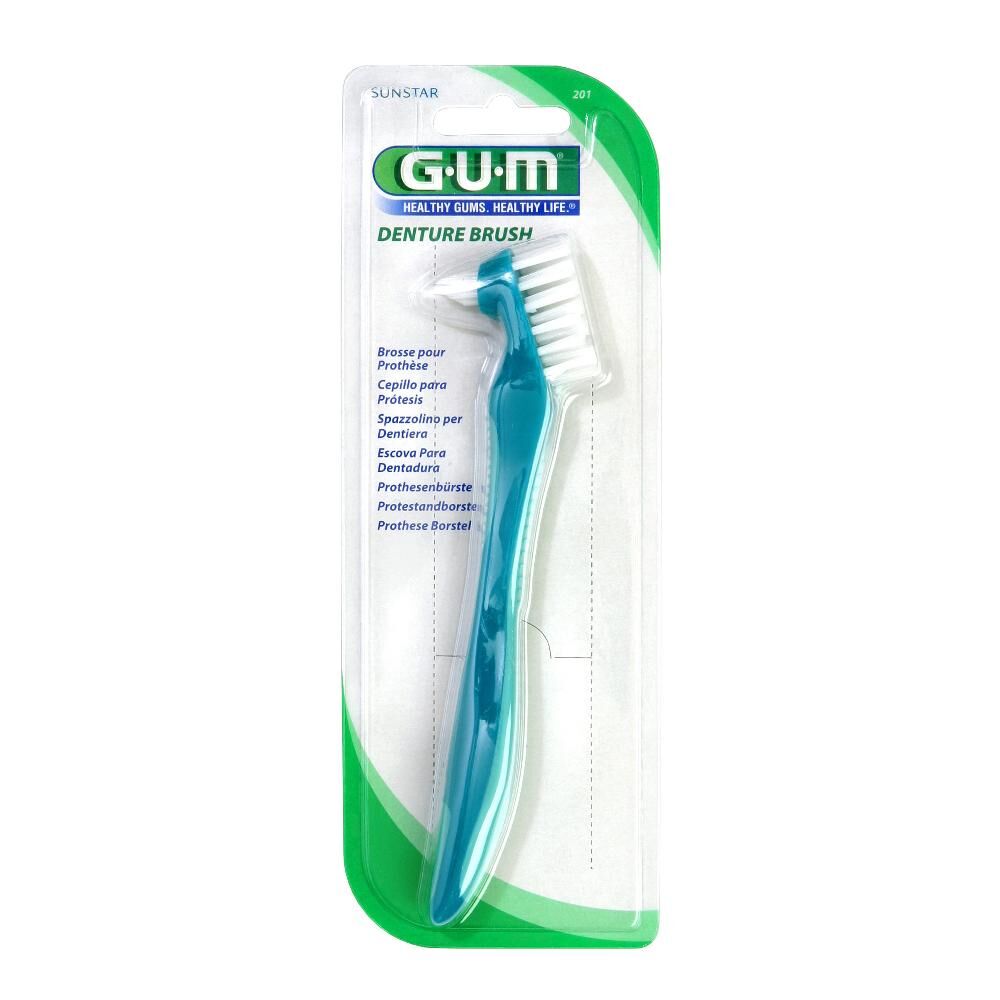 Sunstar Gum Denture Brush 201 Spazzolino Per Dentiera - Pulizia Efficace e Delicata