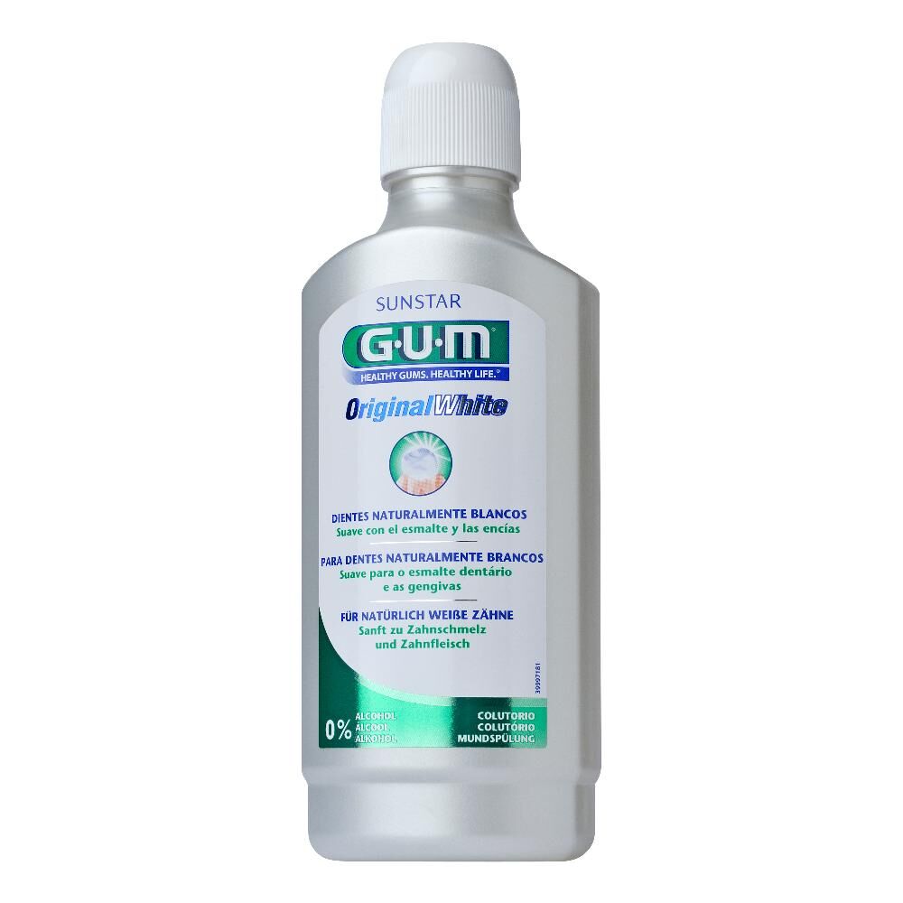 Sunstar Gum Original White Collutorio - 500ml di Igiene Orale Avanzata e Sbiancamento Dentale