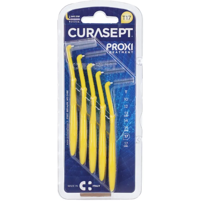 Curasept Proxi Angle Scovolino T17 Giallo 5 Pezzi 1,7mm Curasept Proxi Angle Scovolino T17 Giallo 5 Pezzi 1,7mm