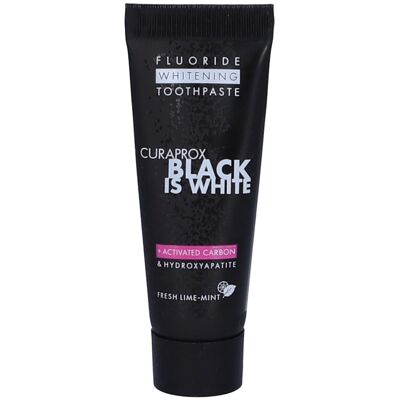 CURADEN AG Curaprox Black Is White Dentifricio Sbiancante, 10ml, Carbone Attivo, Rimozione Macchie, Igiene Orale CURADEN AG Curaprox Black Is White Dentifricio Sbiancante, 10ml, Carbone Attivo, Rimozione Macchie, Igiene Orale