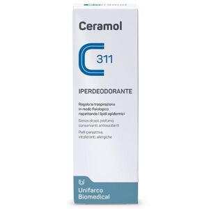 Unifarco Ceramol 311 Iperdeodorante 75ml - Deodorante Idratante Senza Alluminio