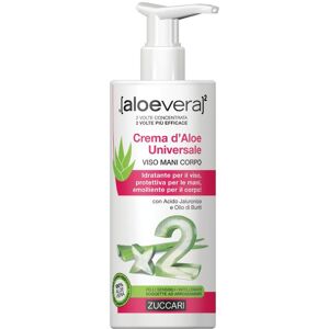 Zuccari Srl Zuccari - Aloevera2 Crema d'Aloe Universale Viso/Mani/Corpo 300ml - Idratazione Naturale per Tutta la Tua Pelle