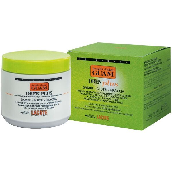 lacote srl guam - fanghi d'alga dren plus gambe glutei braccia 500g - trattamento drenante per la tua pelle