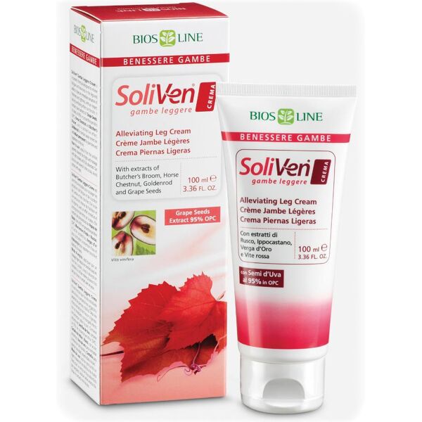 bios line spa soliven crema 100ml - crema per pesantezza gambe e caviglie gonfie - biosline soliven