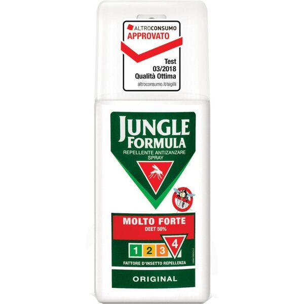 perrigo italia srl jungle formula molto forte repellente spray antizanzare original 75ml - protezione potente contro le zanzare