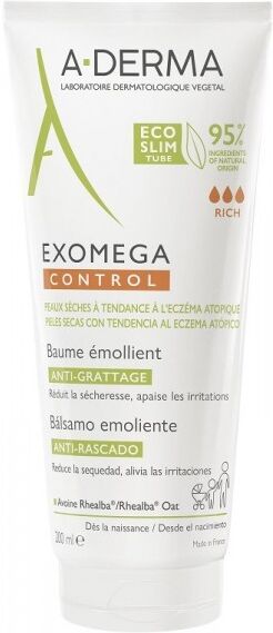 pierre fabre exomega control balsamo 200ml - trattamento idratante per pelli secche e sensibili di a-derma