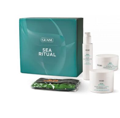 lacote srl guam - sea ritual cofanetto trattamento rassodante intensivo completo   maschera corpo 500ml + scrub-gel corpo 250ml + olio nutriente corpo 200ml + telo bagno regalo