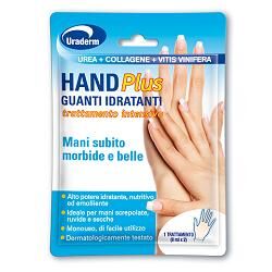 planet pharma uraderm hand plus - guanti monouso mani screpolate 2x8ml