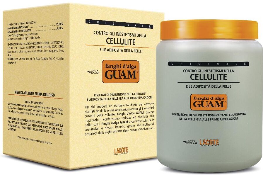 lacote srl guam - fanghi d'alga classici anti-cellulite vaso da 1000g - trattamento corpo detox