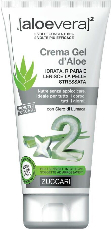 zuccari srl zuccari - aloevera2 crema gel d'aloe 150 ml - idratazione e lenimento della pelle con l'aloe vera