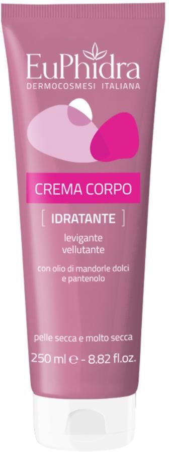 zeta farmaceutici spa euphidra - crema corpo idratante 250ml, formula nutriente per una pelle morbida e idratata.