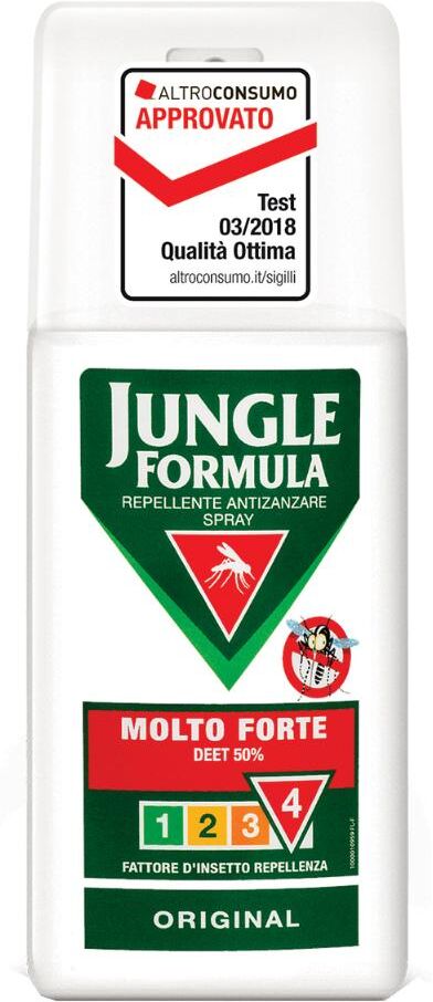 perrigo italia srl jungle formula molto forte repellente spray antizanzare original 75ml - protezione potente contro le zanzare