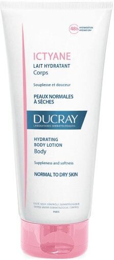 ICTYANE Latte Idratante Corpo 200ml - Ducray, Crema Idratante per la Pelle Secca