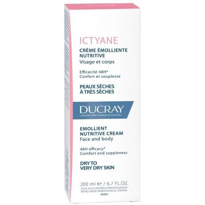 Crema Emolliente Nutriente Ducray Ictyane - Viso & Corpo - 200ml Crema Emolliente Nutriente Ducray Ictyane - Viso & Corpo - 200ml