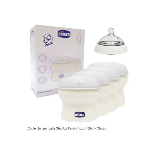 chicco contenitore latte step-up 0m+ 4pz