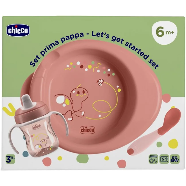 Chicco Set Prima Pappa 6m+ Rosa, 1 pezzo