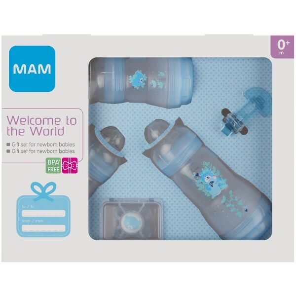 baby italia mam welcome to the world set regalo per neonati colore azzurro 0+ mesi