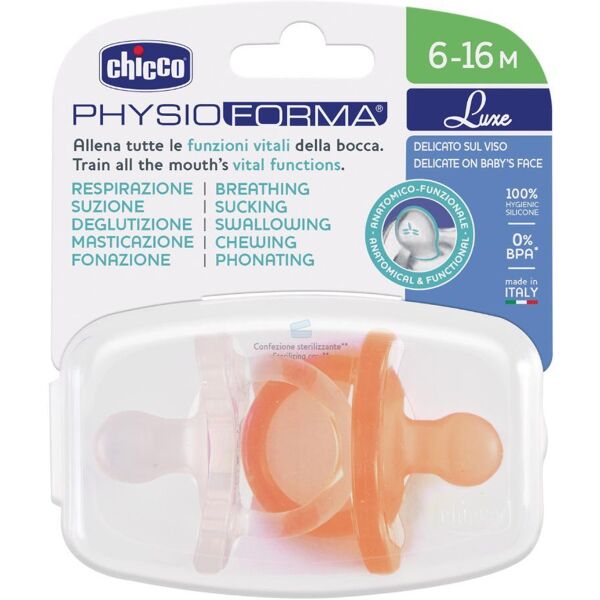 Chicco Succhietto Physioforma Soft Luxe 6-16m Bambina 2 Pezzi - Set di Succhietti Extra Morbidi