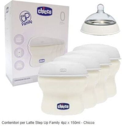 chicco contenitore latte step-up 0m+ 4pz