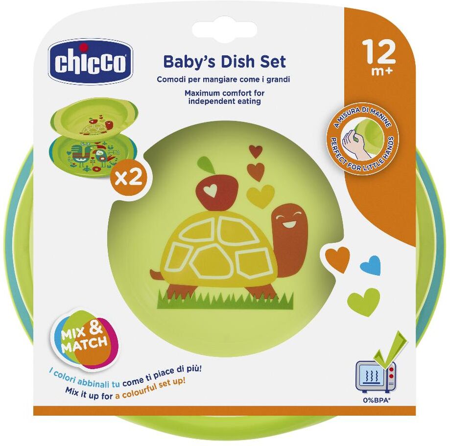 chicco set 160023 piatti fond/pian 12m+