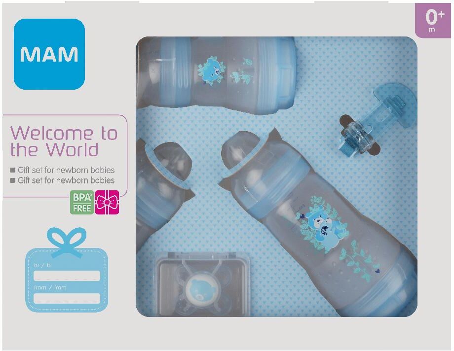 baby italia mam welcome to the world set regalo per neonati colore azzurro 0+ mesi