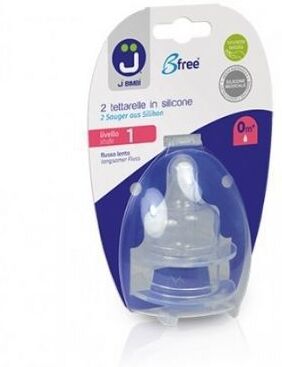 Colpharma J Bimbi Bfree Tettarelle In Silicone Per Biberon Flusso Lento 0 Mesi+