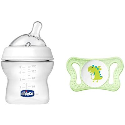Set Biberon e Succhietto Chicco - 0m+ - NaturalFeeling & Micro Set Biberon e Succhietto Chicco - 0m+ - NaturalFeeling & Micro