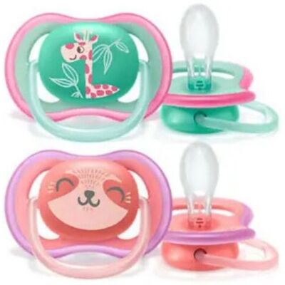PHILIPS SpA Philips Avent Succhietto Ultra Air 18+ Mesi per Bambine - Confezione da 2 PHILIPS SpA Philips Avent Succhietto Ultra Air 18+ Mesi per Bambine - Confezione da 2
