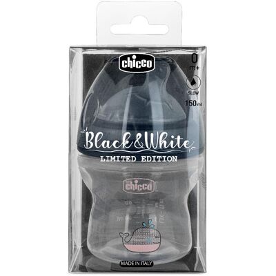 Biberon NaturalFeeling Chicco Nero e Bianco - Biberon Biberon NaturalFeeling Chicco Nero e Bianco - Biberon