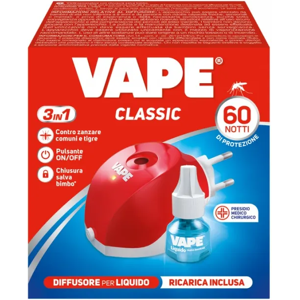 Coswell Spa Vape Elettroemanatore Liquido Spina + Ricarica Liquida 60 notti