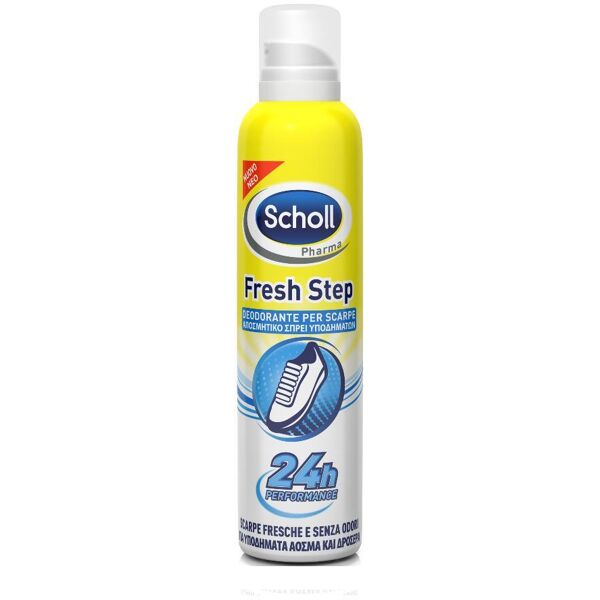 scholl linea sudorazione piedi fresh step trattamento deodorante scarpe 150 ml