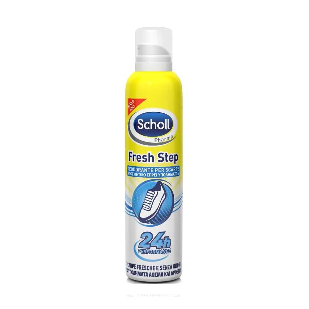 scholl linea sudorazione piedi fresh step trattamento deodorante scarpe 150 ml