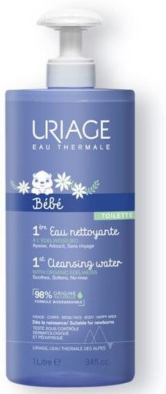 Uriage - Acqua Detergente 1 Litro per una Pulizia Delicata e Idratazione Profonda