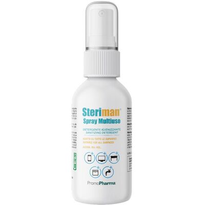 Promopharma Spa Steriman - Spray Igienizzante Superfici - 100ml Promopharma Spa Steriman - Spray Igienizzante Superfici - 100ml