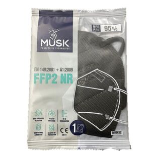 Dispositivi Anti-Covid Musk Mascherina Ffp2 Musk021 Black 10 Pezzi