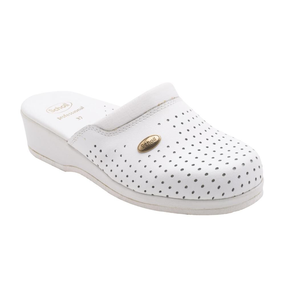 Scholl CLOGS Back Guard Bianco 36