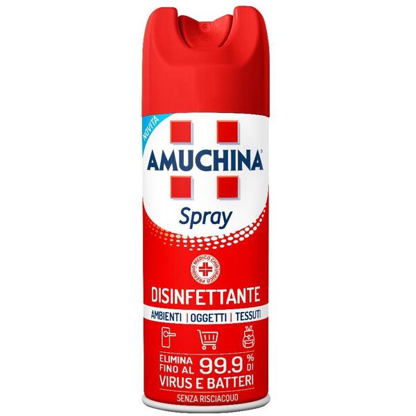 angelini ch amuchina spray disinfettante ambienti/oggetti/tessuti 400ml - pulizia efficace e sicura per casa e ufficio