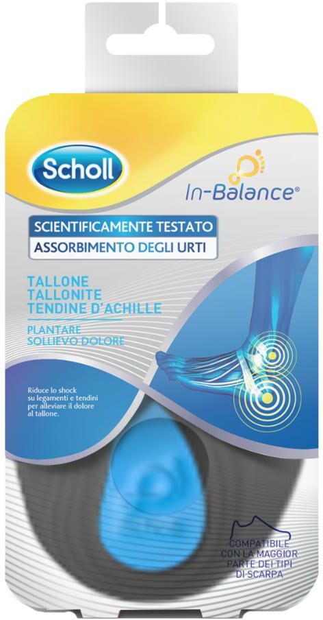 cooper consumer health it srl scholl plantare tallone, tallonite e tendine d'achille taglia l (42,5/45) 2 pezzi - supporto plantare per il trattamento del dolore al tallone