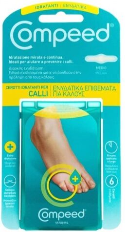 Perrigo Hra Compeed - Cerotti Calli Idratanti 6 Pezzi, Trattamento Efficace per Calli e Dolori ai Piedi