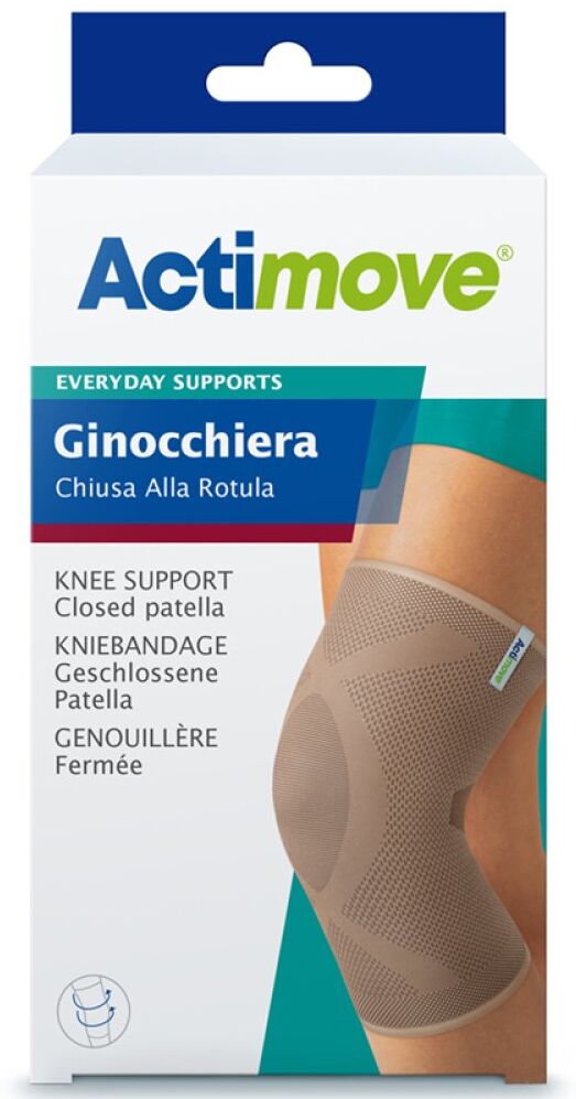 Essity Italy Spa Actimove - Everyday Ginocchiera Elastica Chiusa alla Rotula M - Supporto Ginocchio per Uso Quotidiano