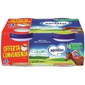 Danone Nutricia Spa Soc.Ben. Mellin Omogeneizzato Cavallo 4x80g - Alimento per Bambini, Senza Glutine