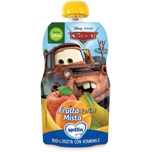 Mellin Pouch Disney Cars Frutta Mista 110g - Omogenizzato Biologico per Bambini