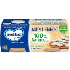 Danone Nutricia Spa Soc.Ben. Mellin - Fagioli Bianchi 2 x 80g - Alimenti per Bambini con Legumi