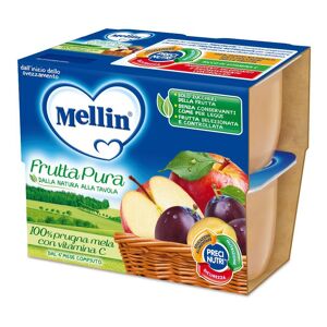 MELLIN Frutta Pura Prugna Mela 4x100g