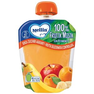 Danone Nutricia Spa Soc.Ben. Mellin 100% Frutta Mista 90g - Merenda per Bambini Senza Zuccheri Aggiunti