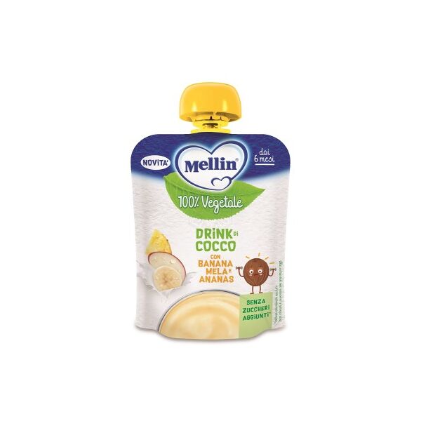 mellin drink di cocco con banana mela e ananas 90g - bevanda per bambini 12 mesi+