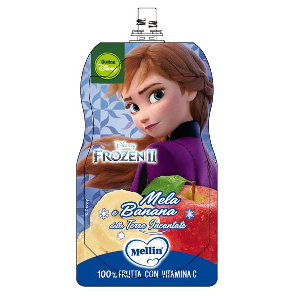 danone nutricia spa soc.ben. mellin merenda disney frozen ii mela e banana 110g - snack per bambini