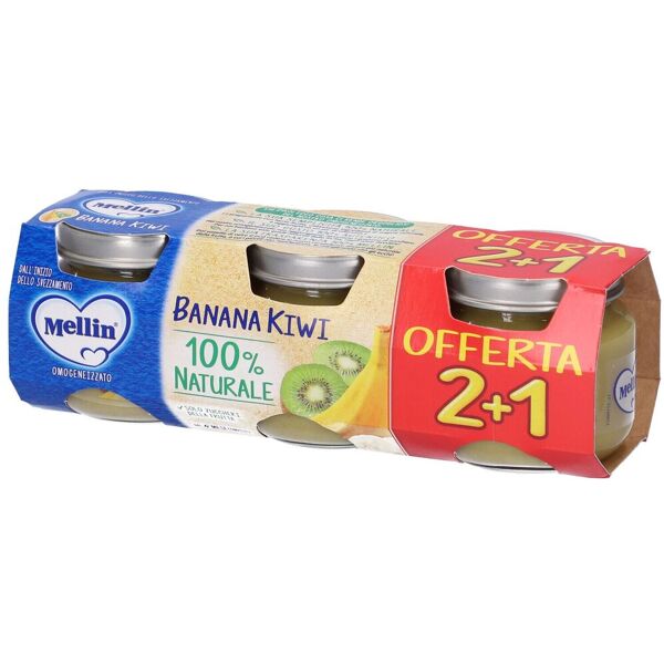 danone nutricia spa soc.ben. mellin omogeneizzato banana e kiwi 2+1 x 100g - alimento per la prima infanzia