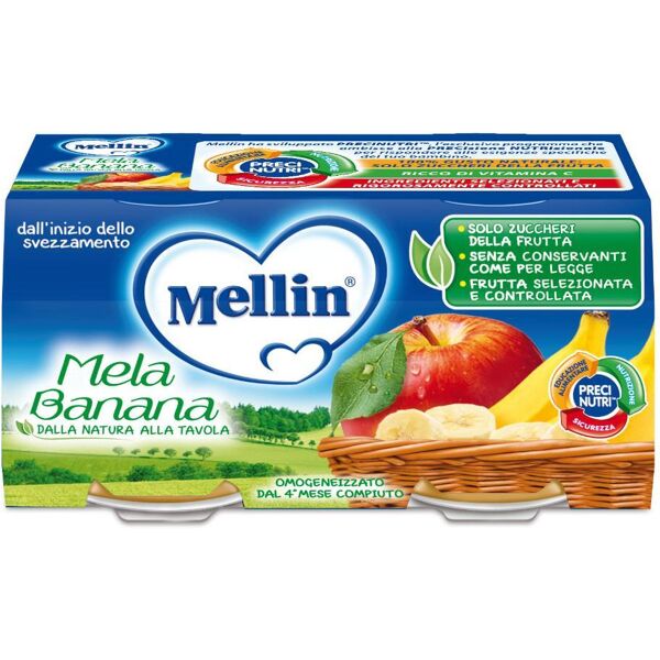 danone nutricia spa soc.ben. mellin omogenizzato mela e banana  - alimento per bambini senza glutine